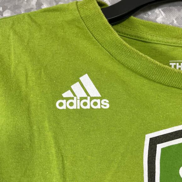 Seattle Sounders FC Adidas Go-To Tee Green MLS T-Shirt - Size 2X - Soccer Crest - Picture 4 of 6